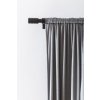 VELVET világosszürke sötétítő függöny 140x250 cm (2 db), rojtos szalaggal