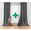 VELVET világosszürke sötétítő függöny 140x250 cm (2 db), rojtos szalaggal