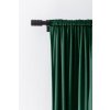 VELVET sötétzöld sötétítő függöny 140x250 cm (2 db), rojtos szalaggal