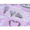 Pamut ágynemű LEVENDULA ÉS SZÍV lila