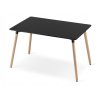 Elegantní jídelní stůl ADRIA 120x80 cm v černé barvě s dřevěnými nohami.