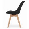 Černá jídelní židle DAREN NORI se zadní opěrkou a nohami z přírodního bukového dřeva.