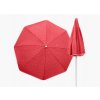 Plážový set červený slunečník ALVO 220 cm + stojan ZEPHY pro dokonalý relax