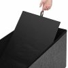 Taburet s víkem OTTOMAN 76x38x38 cm tmavě šedý do moderního bytu