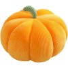 Dekorační polštář ve tvaru dýně PUMPKIN 18 cm, oranžový s podzimním designem