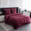 Luxusní povlečení mikroplyš KOLANTE vínové pro útulnou ložnici