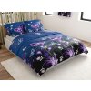Elegantní povlečení mikroplyš VIOLET BUTTERFLY tmavě modré s motýly