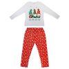 Vánoční pyžamo CHRISTMAS dámské bílo-červené s motivem skřítků