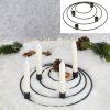 Černý adventní kovový svícen WREATH pro minimalistickou výzdobu