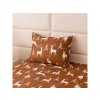 Hnědé povlečení z mikrovlákna WHITE DEER s vánočními motivy