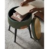 Elegantní zelený taburet EKHO s úložným prostorem pro malé prostory