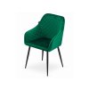 Moderní jídelní set MADO 120x80 cm a zelená sametová křesla NUGAT
