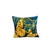 Mikroplyšový povlak na polštářek ZLATÝ A BÍLÝ MOTÝL 40x40 cm tmavě zelený, měkký