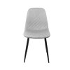 Designová jídelní židle EVA v světle šedé barvě s černými nohami