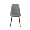 Designová jídelní židle EVA v tmavě šedé barvě s černými nohami