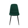 Elegantní tmavě zelená jídelní židle EVA s pevnými černými nohami do kuchyně