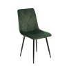 Moderní sametová jídelní židle NAOMI s černými kovovými nohami