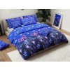 Luxusní bavlněné povlečení VIOLET BUTTERFLY tmavě modré