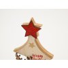 Dekoratív karácsonyi fa rénszarvassal XL 18 cm fa