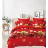 Originální vánoční povlečení SANTA WITH A BOW červené s mašlí