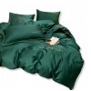 Luxusní mikrovláknové povlečení SOPHAE s výšivkou, tmavě zelené