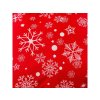 Sada ložního povlečení SNOWFALL červené s černým JERSEY prostěradlem 90x200