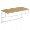 Nástěnný věšák TAYLOR SONOMA 60x30 cm - dub sonoma a bílý kov