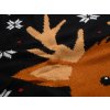 Vánoční svetr pánský černý CHRISTMAS REINDEER – hravý motiv soba