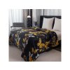 Designový přehoz GOLD BUTTERFLY černý s jemným vzorem motýlů