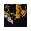 Elegantní design přehozu GOLD BUTTERFLY černý se zlatým dekorem