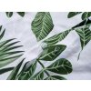 Luxusní flanelové povlečení ZELENÉ LISTY bílé pro milovníky přírody