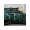 Praktické flanelové povlečení KOSTKA zelené pro pohodlný spánek