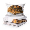 Bílé povlečení TURTLE 3D – kvalitní bavlna s designem želvy