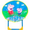 Praktické dětské skládací křeslo PEPPA PIG, modré s veselým motivem.