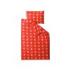 Stylové červené krepové povlečení KOTVA s námořním motivem
