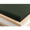 Napínací prostěradlo z mikrovlákna tmavě zelené 160x200 cm pro dvojlůžko