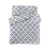 Luxusní světle šedé povlečení MALAGA s moderním geometrickým vzorem