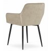 Luxusní béžová sametová židle NOLA pro jídelnu i obývací pokoj
