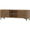 TV stolek ENTSIAN 150 x 40 cm, dub artisan, dvě skříňky, otevřená police, moderní design, výška 52 cm, do obývacího pokoje.