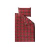 Stylové kostkované povlečení CHRISTMAS CUBE červené na zimu