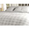 Stylové kostkované povlečení KOSTKA šedé z bavlny Renforcé
