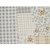 Povlečení PATCHWORK béžové s jemným patchworkovým motivem