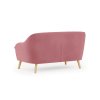 Púderrózsaszín 2 személyes ülőgarnitúra CORANTI VELVET