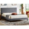Čalouněná postel SAVANA VELVET 120x200 cm šedá s pohodlným čelem