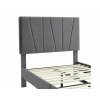 Šedá čalouněná postel SAVANA VELVET 90x200 cm s vysokým čelem