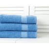 Modrý dětský ručník ADRIA 30x50 cm ze 100% bavlny s jemnou bordurou