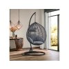 Elegantní závěsné křeslo KOKON antracit bez stojanu do interiéru i exteriéru