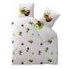 Povlečení TAMEA bílé – design s červenými a zelenými jablky