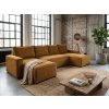 U alakú ülőgarnitúra SMART COSARO 295x140 cm, mustársárga