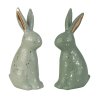 Keramický zajíček GOLD FLECKS 24,5 cm zelený – více variant pro stylovou dekoraci